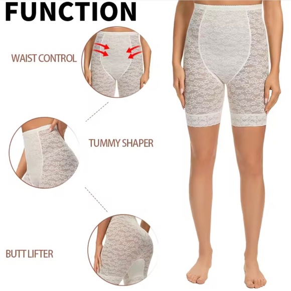 Lace High waist shaping panties. Vintage inspired, Long leg, _32" - 40" waist - Picture 2 of 9